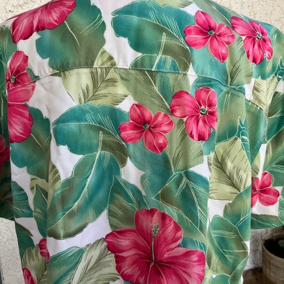 Tropical Floral Button-Down Shirt XL - Picture 4 of 4